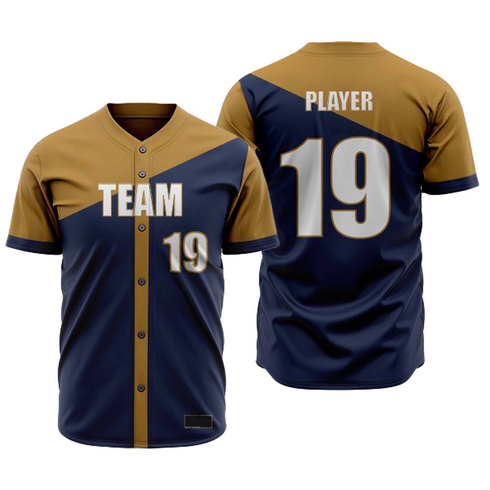 Custom Apex Navy-Brown Baseball Jersey
