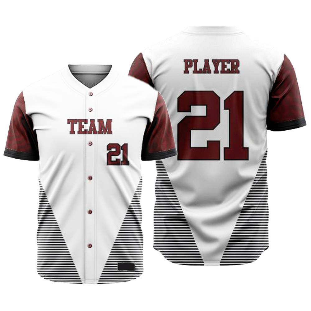 Custom Stealth Black White-Maroon Baseball Jersey