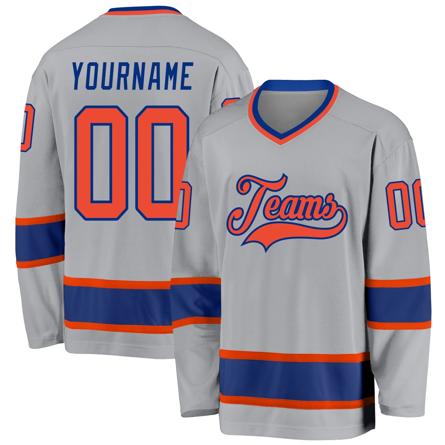 Custom-Gray-Orange-Royal-Hockey-Jersey.webp