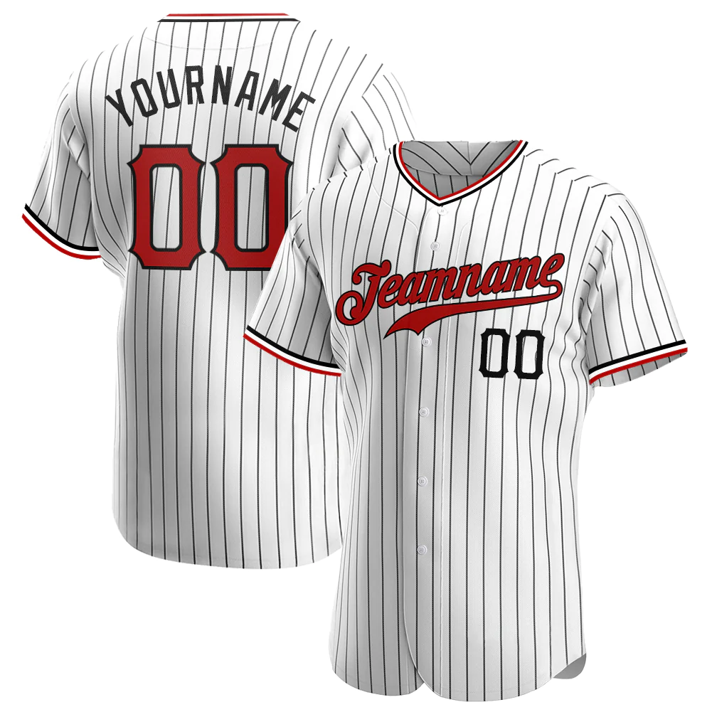 Custom White & Red Fire Fly Baseball Jersey